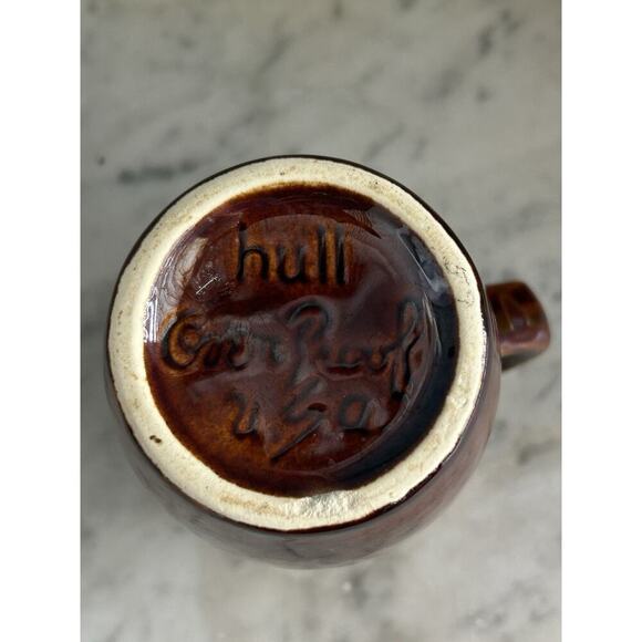 Vintage Hull Pottery Brown Drip Glazed Creamer USA Oven Proof 4.5” Tall Vase - Picture 2 of 11